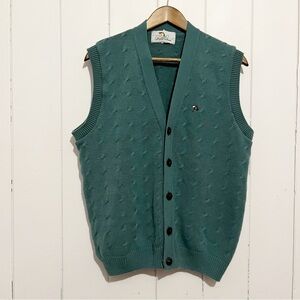 Arnold Palmer Green Button Down Sweater Vest. Size Medium.